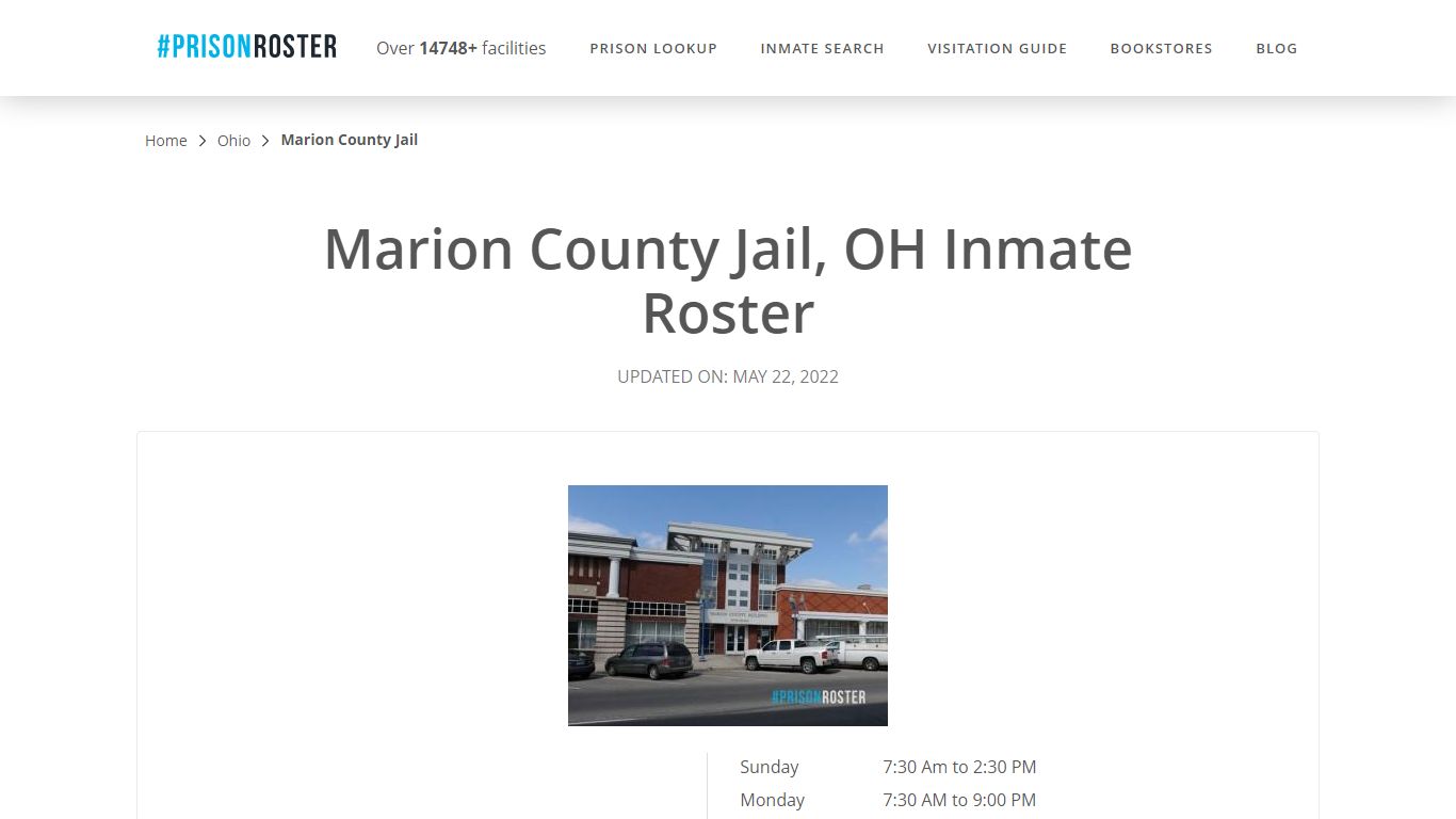 Marion County Jail, OH Inmate Roster